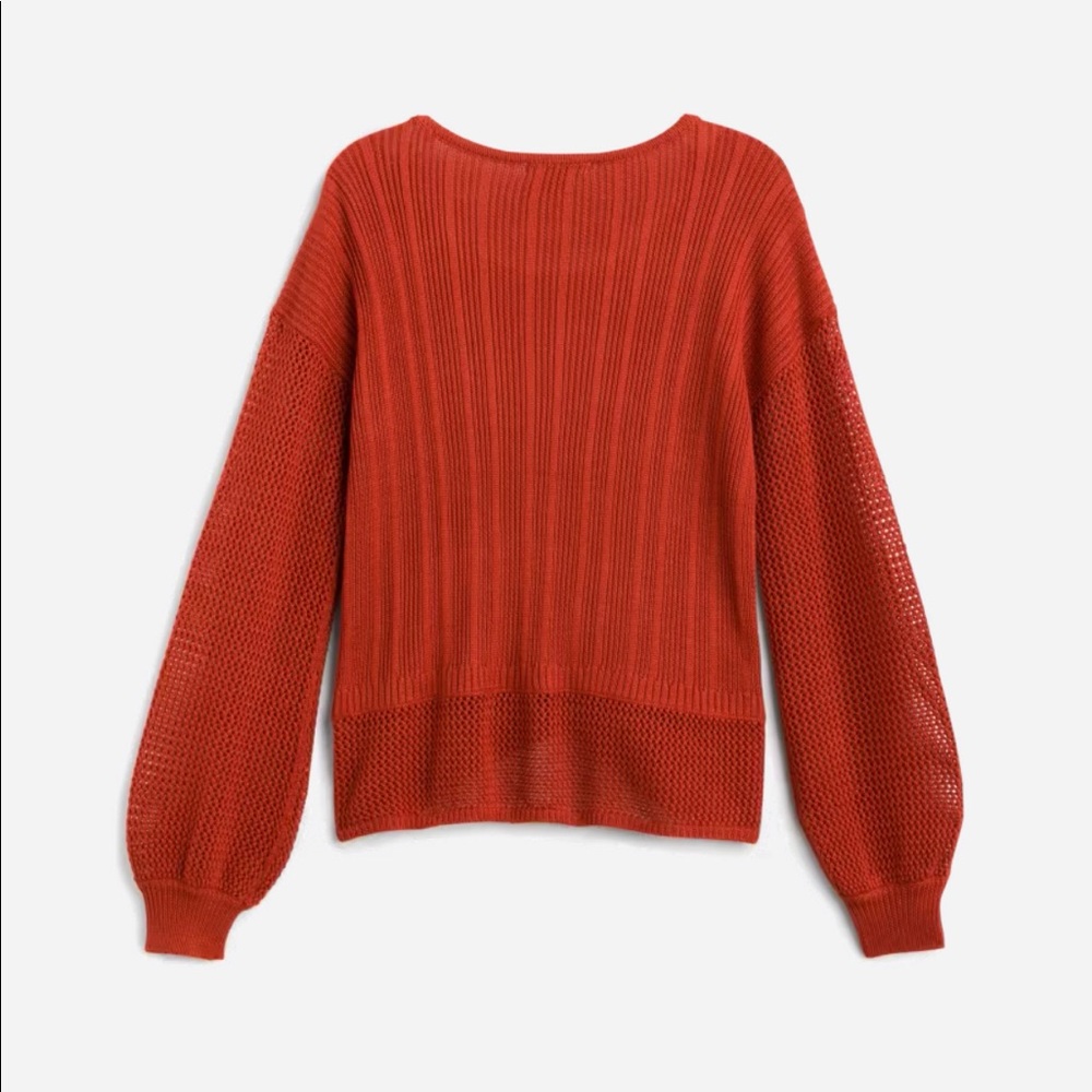 Montrose textured stitch pullover sweater. Cool sleeves